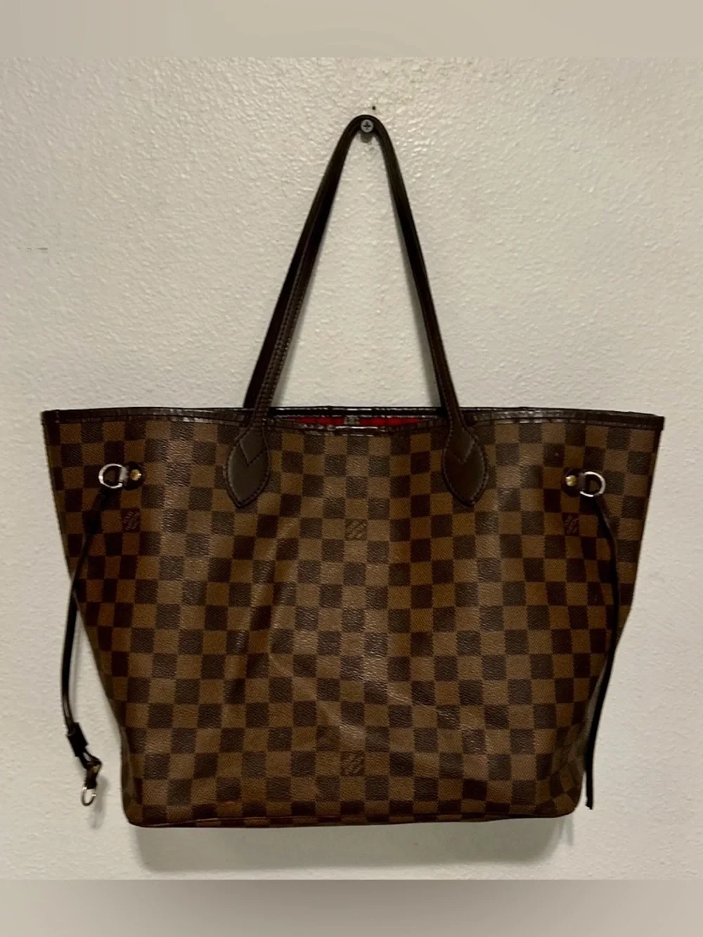LOUIS VUITTON Neverfull MM Damier Ebene Tote Bag